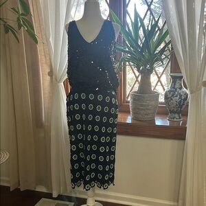 J.Crew Floral Crochet Pencil Skirt